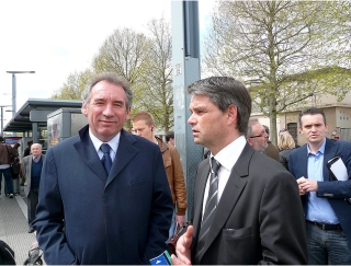 Transport à Caen Tramway (François Bayrou et Rodolphe Thomas)